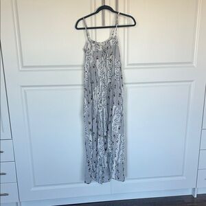 Lovestitch Blue and Brown Floral Maxi Dress